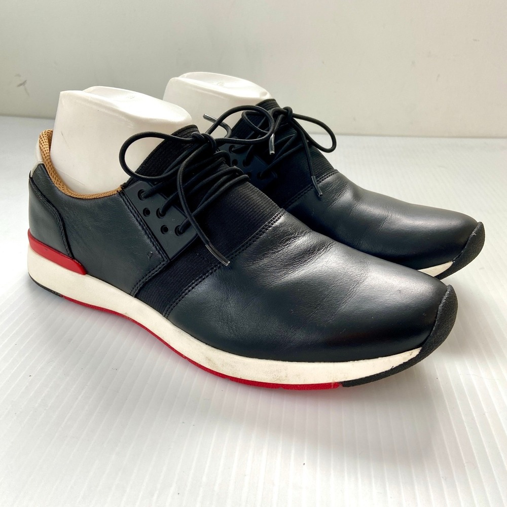 Vionic Carmen Black Leather Lace Up Casual Sneakers Womens 9.5